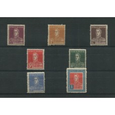 ARGENTINA 1927 GJ 626/32 SERIE COMPLETA DE ESTAMPILLAS NUEVAS MINT, LUJO U$ 97 +